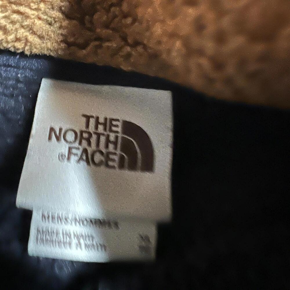 The North Face Men’s XL Quarter Zip Fleece Pullover Brown Navy Outdoor Hiking - Picture 5 of 8
